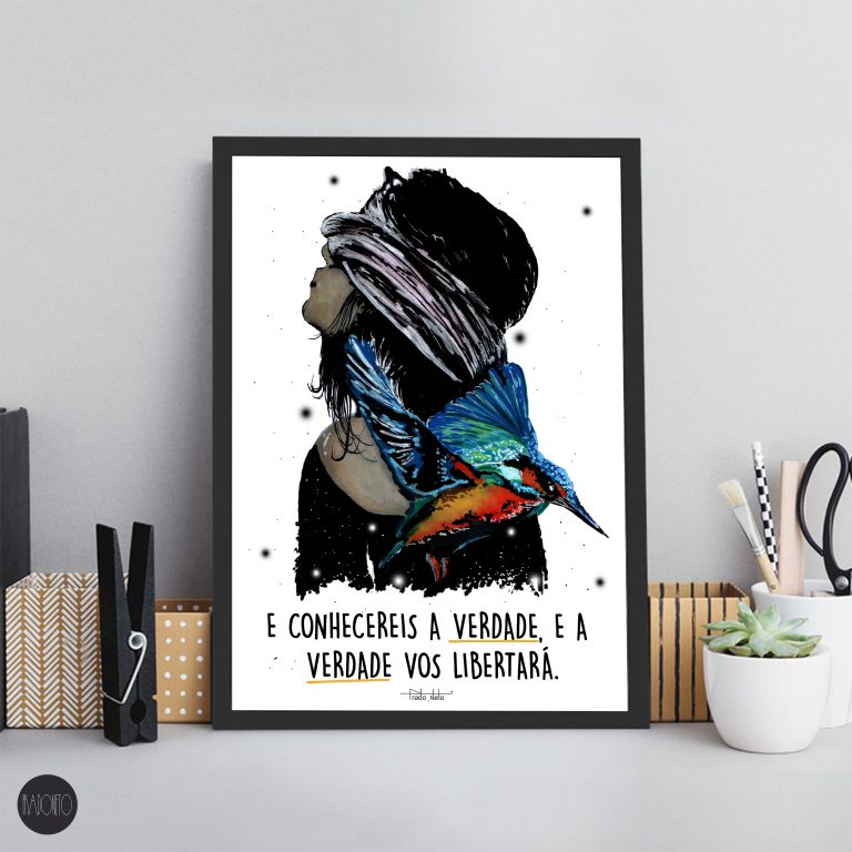 POSTER PRINT E CONHECEREIS A VERDADE E A VERDADE VOS LIBERTARÁ Artes